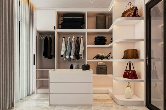 THIẾT KẾ & THI CÔNG TRỌN GÓI NHÀ PHỐ 458M2 - ANH HUY 37 Anh 3D thiet ke thi cong noi that nha pho MrHuy phong ngu1 3 545x400 2