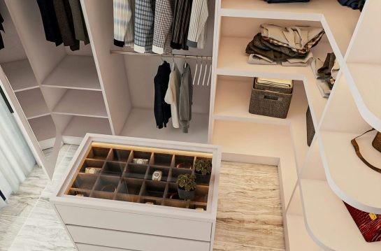 THIẾT KẾ & THI CÔNG TRỌN GÓI NHÀ PHỐ 458M2 - ANH HUY 38 Anh 3D thiet ke thi cong noi that nha pho MrHuy phong ngu1 4 545x400 2