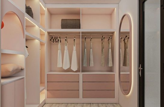 THIẾT KẾ & THI CÔNG TRỌN GÓI NHÀ PHỐ 458M2 - ANH HUY 53 Anh 3D thiet ke thi cong noi that nha pho MrHuy phong ngu4 3 545x400 2