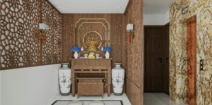 THIẾT KẾ & THI CÔNG TRỌN GÓI NHÀ PHỐ 458M2 - ANH HUY 54 Anh 3D thiet ke thi cong noi that nha pho MrHuy phong tho1 727x400 2