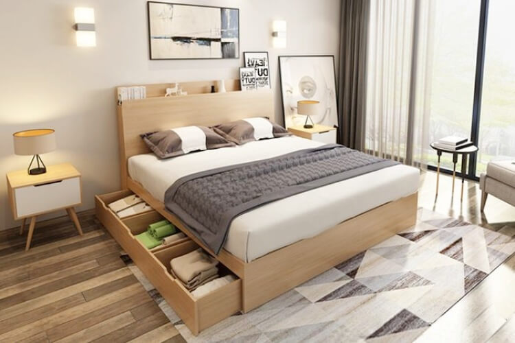 THIẾT KẾ CĂN HỘ STUDIO 30M2 - TỐI ƯU KHÔNG GIAN SỐNG HIỆN ĐẠI 5 giuong ngu tu am giuong can ho studio